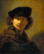 Rembrandt Peale Self-Portrait with Velvet Beret oil